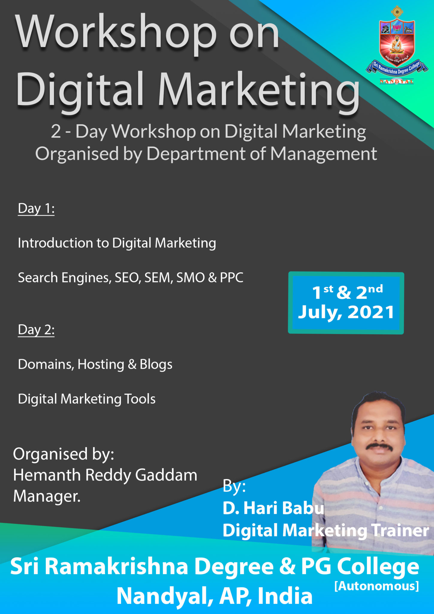 2 Day Workshop On Digital Marketing – SRKDC